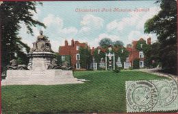 Christchurch Park Mansion Queen Victoria Statue Ipswich Suffolk  Engeland 1910 - Ipswich