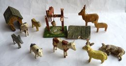 TRES RARE LOT DE FIGURINES EN BOIS OU COMPOSITION - Andere & Zonder Classificatie