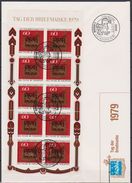 BRD FDC 1979 Nr.1023 Kleinbogen Tag Der Briefmarke, Posthausschild, Altheim/Saar (dg 123 ) Günstige Versandkosten - 1971-1980