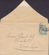 France Postal Stationery Ganzsache Entier Allegorie Blanc 5c. Cover Lettre (425) PARIS To COPENHAGUE - Enveloppes Types Et TSC (avant 1995)