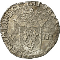 Monnaie, France, Louis XIII, 1/8 Ecu, Nantes, TB, Argent, Gadoury:23 - 1610-1643 Luis XIII El Justo