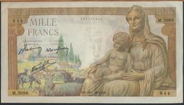 °°° FRANCE - 1000 FRANCS 29/4/1943 °°° - 1 000 F 1942-1943 ''Déesse Déméter''