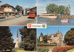 Kreuzlingen, Mehrbildkarte, Autobus (Konstanz D.), Volkswagen, Simca - Kreuzlingen