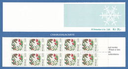 1985 NORWAY CHRISTMAS FLOWERS BOOKLET 20 KR. FACIT H 64 CARNET - Carnets