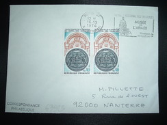 LETTRE TP HOTEL DES INVALIDES 0,40 Paire OBL.MEC.16-10-1974 PARIS 07 - Tariffe Postali