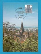 BRD 1987  Mi.Nr. 1340 , Freiburger Münster - Fidacos  Maximum Card - Erstausgabetag Bonn 06.11.1987 - 1981-2000