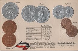Litho Münzkarte AK Deutsch Ostafrika DOA Kolonie Ostafrikanische Gesellschaft Kaiser Guilelmus Wilhelm 1890 Coin Pièce - Tanzanie