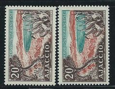 [18] Variété : N° 981 Ajaccio Brun-orange Au Lieu D'orange +  Normal ** - Unused Stamps