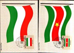 85637) 4 Cartoline Maxmum Del'onu -sede Di New York-serie Bandiere-26/9/1980 - Maximum Cards