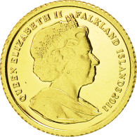 Monnaie, Falkland Islands, Elizabeth II, 1/64 Crown, 2011, FDC, Or - Falklandinseln
