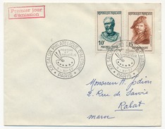 FRANCE - Enveloppe Cachet Temporaire "XIe Salon Philatélique D'Automne - Peinture Et Philatélie" Paris 1957 - Commemorative Postmarks