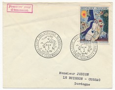 FRANCE - Enveloppe Cachet Temporaire "Expo Phil Régionale"  VENCE 1963 - Premier Jour 0,85 Chagall - Commemorative Postmarks