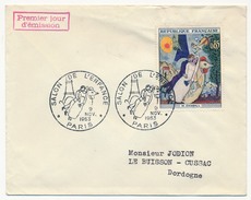 FRANCE - Enveloppe Cachet Temporaire "Salon De L'Enfance"  Paris 1963 - Premier Jour 0,85 Chagall - Bolli Commemorativi