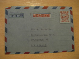 CAMBERWELL 1954 To Stockholm Sweden Aerogramme Air Mail AUSTRALIA - Aerogramas