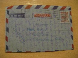 MELBOURNE 1957 To Weilheim Germany Aerogramme Air Mail AUSTRALIA - Aerogramme