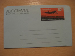 50th Anniversary Of QANTAS Aerogramme Air Mail AUSTRALIA - Aerograms