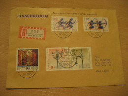 Delcampe - BERLIN 1980 Archery Arc Tir Stamp On Registered Cover Germany - Bogenschiessen