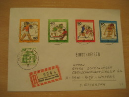 HANNOVER 1981 Handball Balonmano Stamp On Registered Cover GERMANY - Handball