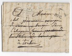 MARITIME - 1829 - LETTRE PURIFIEE De BORDEAUX => MARIN ENSEIGNE De VAISSEAU - RARE ENTREE "PAYS D'OUTREMER PAR TOULON" - Entry Postmarks