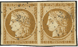 No 1a, Paire Horizontale Obl Pc. - TB - 1849-1850 Ceres