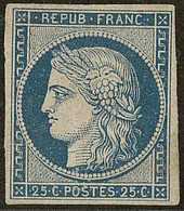 * No 4c, Bleu Foncé, Am. Et Pli Mais Très Frais Et TB D'aspect. - R - 1849-1850 Cérès
