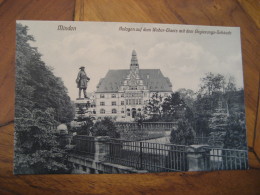 MINDEN Weber Glacis Regierungs Gebaude Post Card North Rhine Westphalia Detmold Lubbecke Germany - Minden