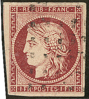 No 6, Obl Gros Points, Un Voisin, Jolie Pièce. - TB. - R - 1849-1850 Ceres