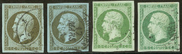 Nos 11, 11b, 12, 12c. - TB - 1853-1860 Napoleon III