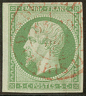 No 12, Obl Cad Rouge "Paris Don Des Lettres (Paris 11)", Jolie Pièce. - TB - 1853-1860 Napoleon III