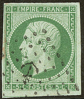 No 12, Obl Ancre Noire. - TB - 1853-1860 Napoleon III