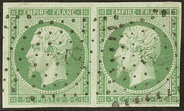 No 12, Paire Horizontale Obl Ancre. - TB - 1853-1860 Napoleon III