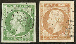 GC. Nos 12, 13II, Jolie Pièce. - TB - 1853-1860 Napoléon III