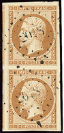 No 13II, Paire Verticale Obl Pc, Deux Voisins, Ex Choisi. - TB - 1853-1860 Napoleon III