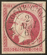 No 17B, Un Voisin, Obl Cad 15 La Roche Chalais Mai 64. - TB - 1853-1860 Napoléon III