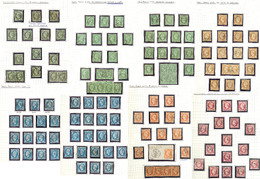 Collection. 1861-1862, Entre Les N°19 Et 24, Nuances Et Obl Diverses Dont Paires Horizontales Et Bandes De Trois, Double - 1862 Napoleon III