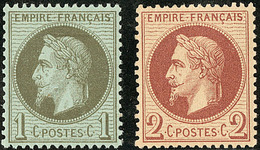 * Nos 25 ** (infime Froissure), 26II. - TB - 1863-1870 Napoléon III Con Laureles