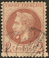 Boule Blanche Sous Le Cou. No 26Ic, Pos. 143, Petite Fente Mais TB D'aspect - 1863-1870 Napoléon III Con Laureles