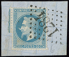 A La Corne. No 29IId, Obl GC 1284 Sur Petit Fragment, Ex Choisi. - TB - 1863-1870 Napoleon III With Laurels