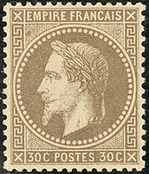 * No 30b, Brun Clair, Jolie Pièce. - TB. - R - 1863-1870 Napoleone III Con Gli Allori