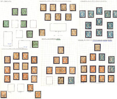 Collection. 1870-1871, Entre Les N°35 Et 38, Nuances Et Obl, Doubles Et Multiples. - TB Ou B - 1870 Assedio Di Parigi