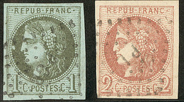 Nos 39I, 40IIa, Obl Losange Ambulant. - TB - 1870 Bordeaux Printing