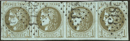 No 39IIIl, Bande De Quatre Obl GC 2813, Jolie Pièce. - TB - 1870 Bordeaux Printing