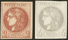 (*) Nos 40II, 41II. - TB - 1870 Bordeaux Printing