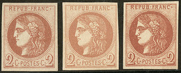 (*) Nos 40II, 40IIa, 40IIb, Très Frais. - TB - 1870 Bordeaux Printing