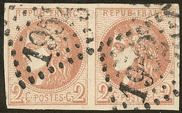 No 40IIa, Paire Horizontale Pos. 1-2, Obl GC 1952. - TB - 1870 Emissione Di Bordeaux