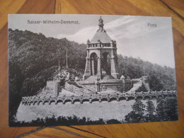 PORTA WESTFALICA Kaiser Wilhelm Denkmal Post Card North Rhine Westphalia Detmold Minden Lubbecke Germany - Porta Westfalica