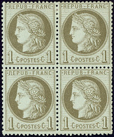 ** No 50, Bloc De Quatre (deux Ex *), Très Frais. - TB - 1871-1875 Ceres