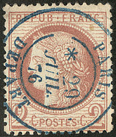 No 51, Obl Cad Bleu Paris Départ Juil 76, Jolie Pièce. - TB - 1871-1875 Ceres