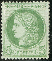 * No 53, Vert-jaune, Gomme Légèrement Glacée Mais Très Frais Et Centré. - TB - 1871-1875 Ceres