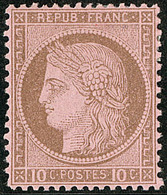 * No 54, Brun Sur Rose, Très Frais. - TB - 1871-1875 Ceres